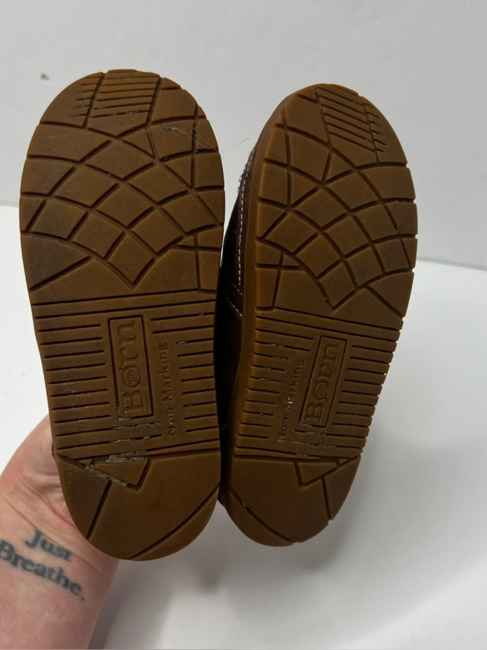 BORN Boys Brown Loafers Dress Shoes Sz 10 Western Cowboy Classic Casual Neutral